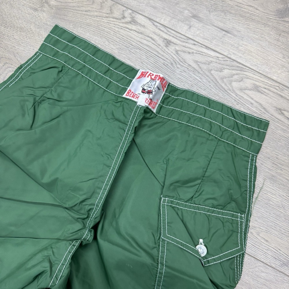 VTG Birdwell Beach Britches Green Swim‎ Trunks Men's Short FLAW Pocket